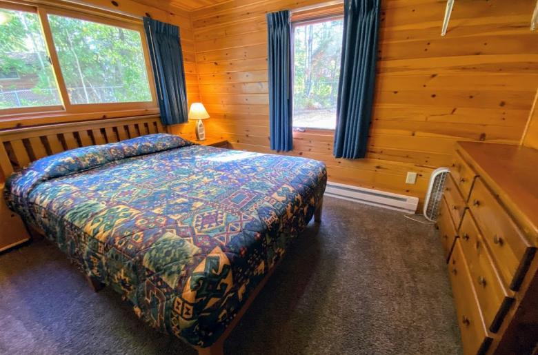 Master bedroom with a queen bed and ensuite bathroom.