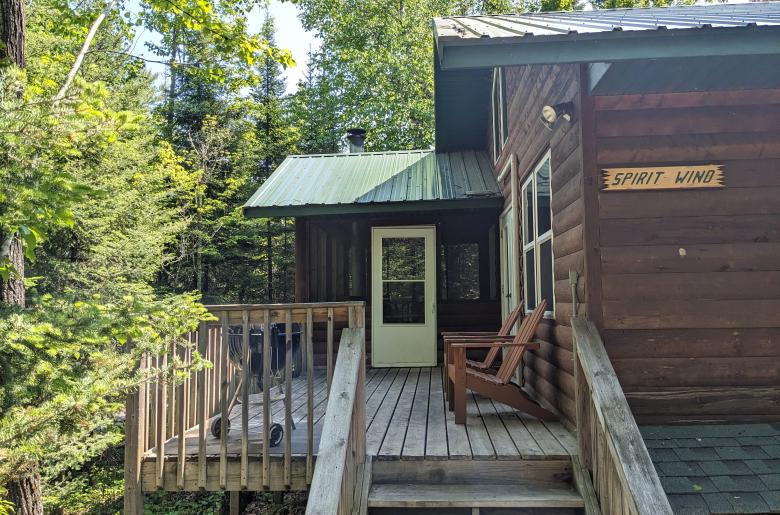 Exterior of Spirit Wind's deck and entrance.