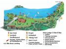 Resort map with  Lakeshore cabin circled