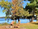 Lakeside firepit and a private yard.