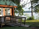 Front entry of Lakeshore cabin.