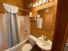 Master bathroom with a standard tub and shower.