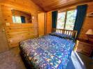 Master bedroom with queen bed and master bathroom.