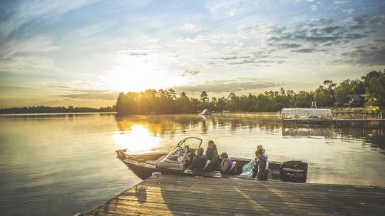 Anglers heading out for a day of fishing.