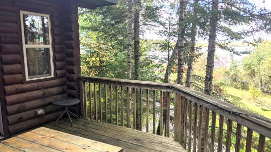 Canopy deck area with privacy and views of the beach.