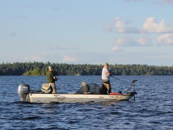 Fishermen casting on Lake Vermilion