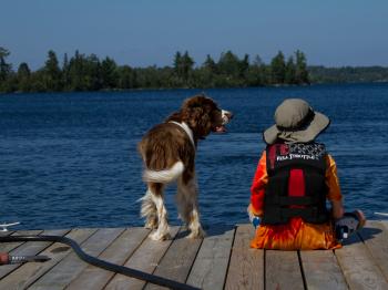 Dock fishing on Lake Vermilion