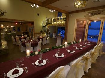 Head table in the lodge