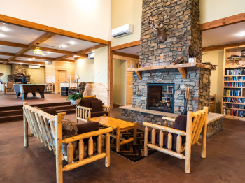 Fireplace in the Main Lodge