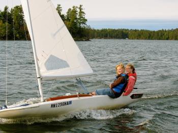 Two girls on MC scow