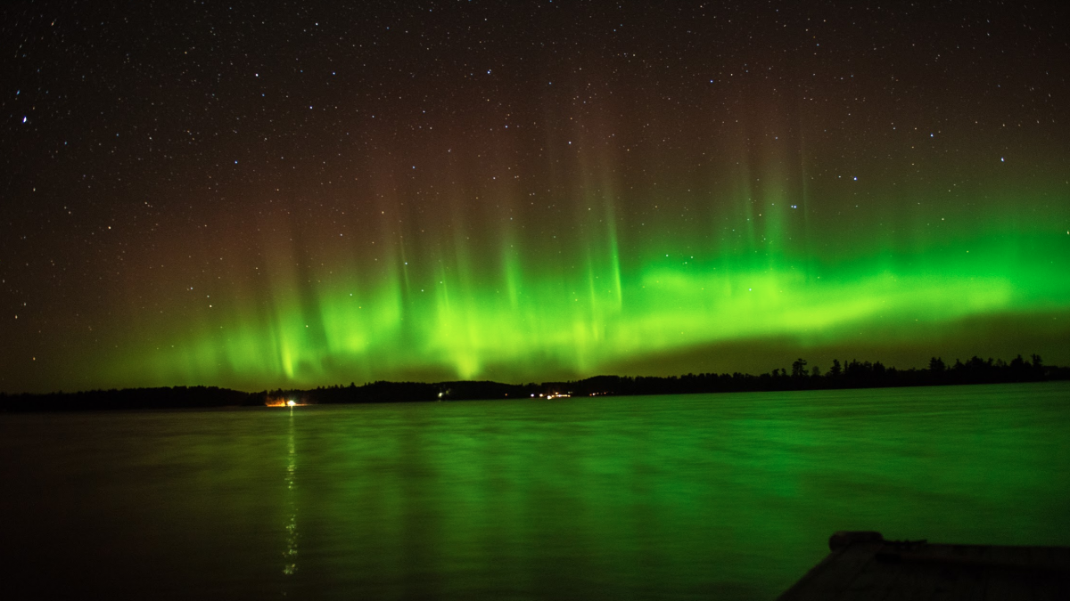 Northern lights seen from Pehrson Lodge