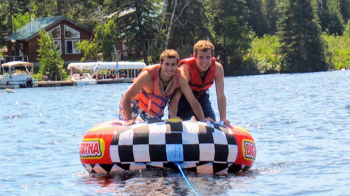 Kids tubing on Lake Vermilion