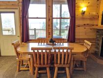 Dining area with seating for six.