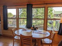 Dining area that overlooks the deck.