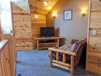 Loft area with futon.